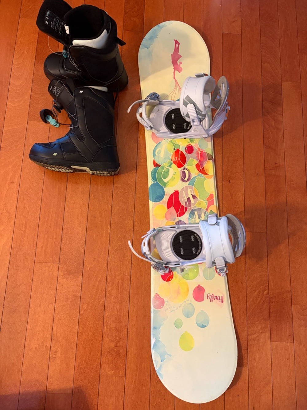 Women’s White Snowboard with Colorful Graphic - Firefly
Brand